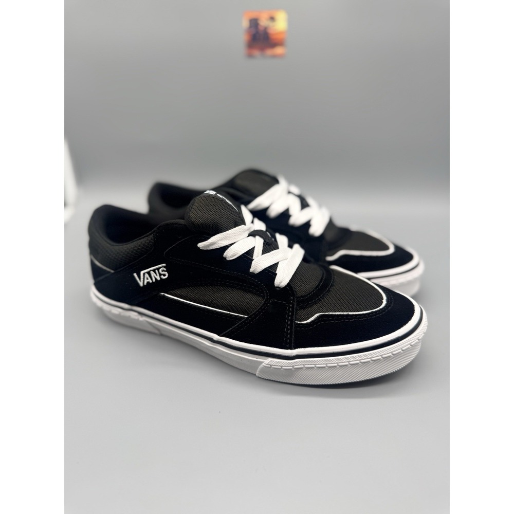 VANS Colson Suede Leather Mesh Shoes Black & White Men's 9 NEW